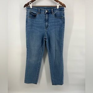 Light wash Straight Leg high waist Talbots jeans size 12P casual everyday wear